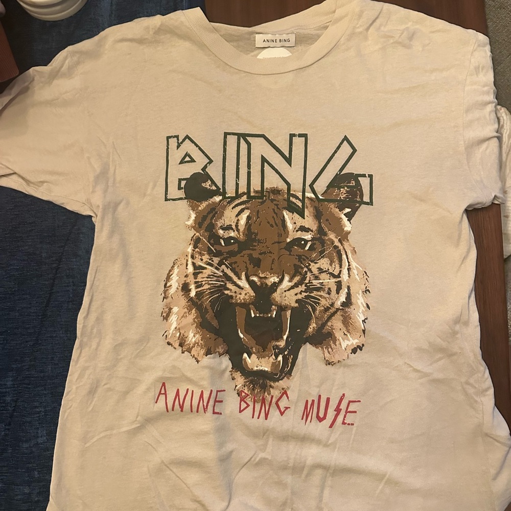 Anine Bing Cream Casual Tee